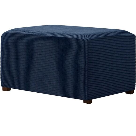 XL Ottoman slip cover Navy - Picture 2 of 3